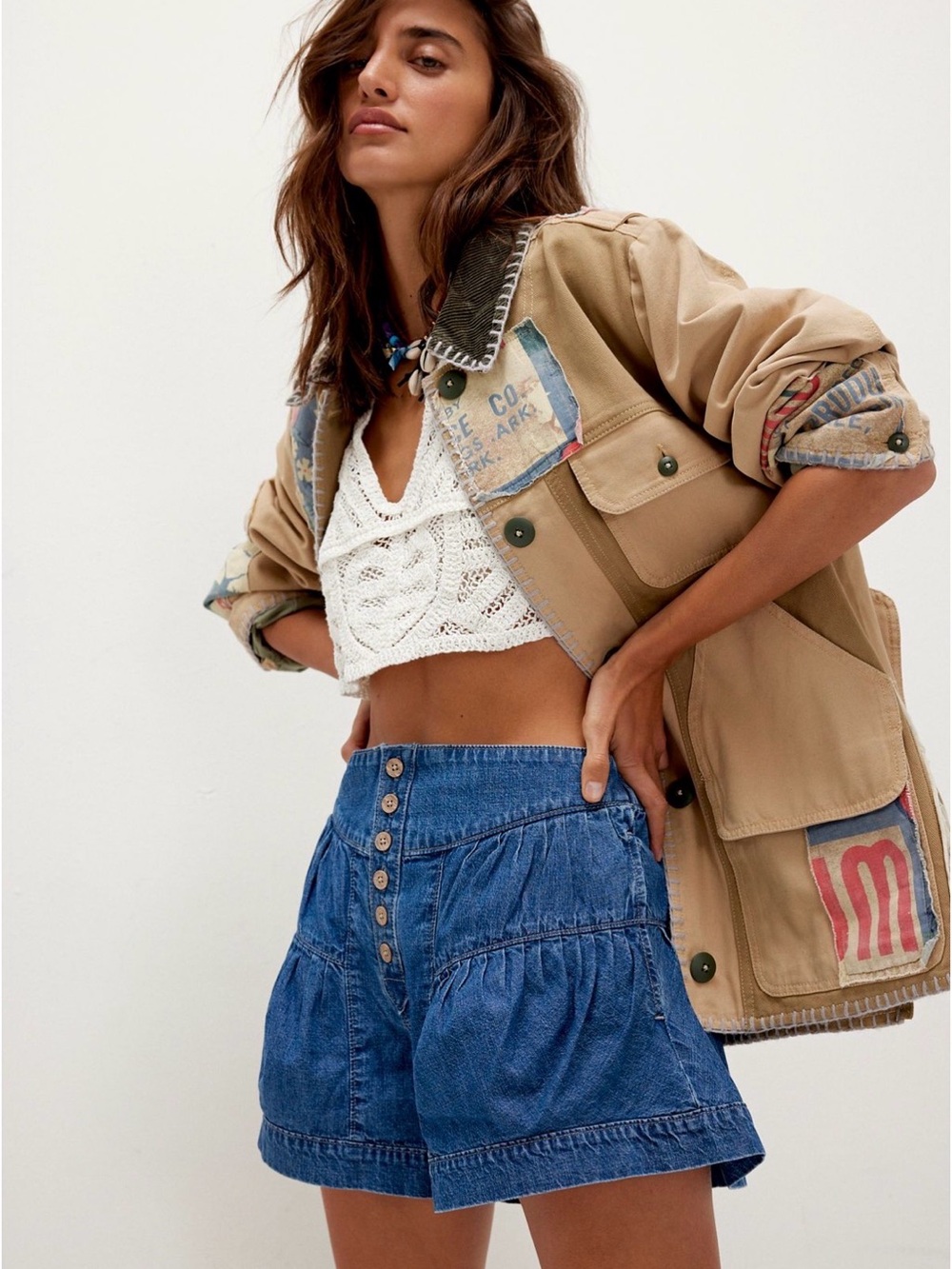 We The Free Fluer High Waist Ruffle Shorts - Picture 3 of 9